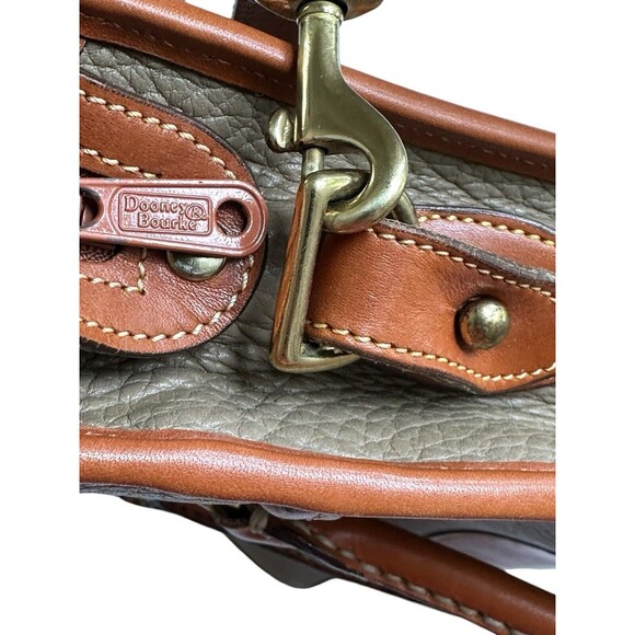 Vintage Dooney & Bourke All Weather Leather Handbag Pebbled Saddle Tan USA - Picture 17 of 17